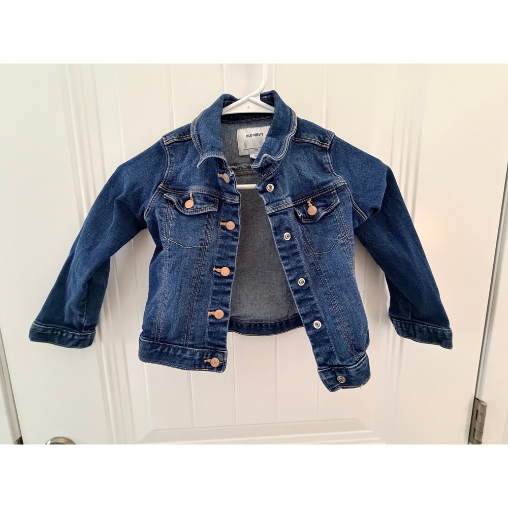 Old Navy Kids Denim Trucker Jacket Medium Wash Blue Jean Coat 5T